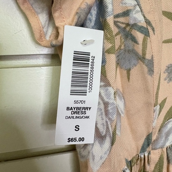 Aritzia Talula Womens Small Bayberry Blush Pink Floral Babydoll Mini Dress Rayon - Picture 3 of 9